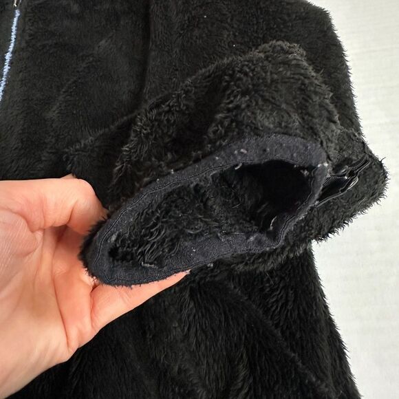The North Face Black/Lavender Purple Plush Fleece Fuzzy Zip Up Jacket - Picture 7 of 11
